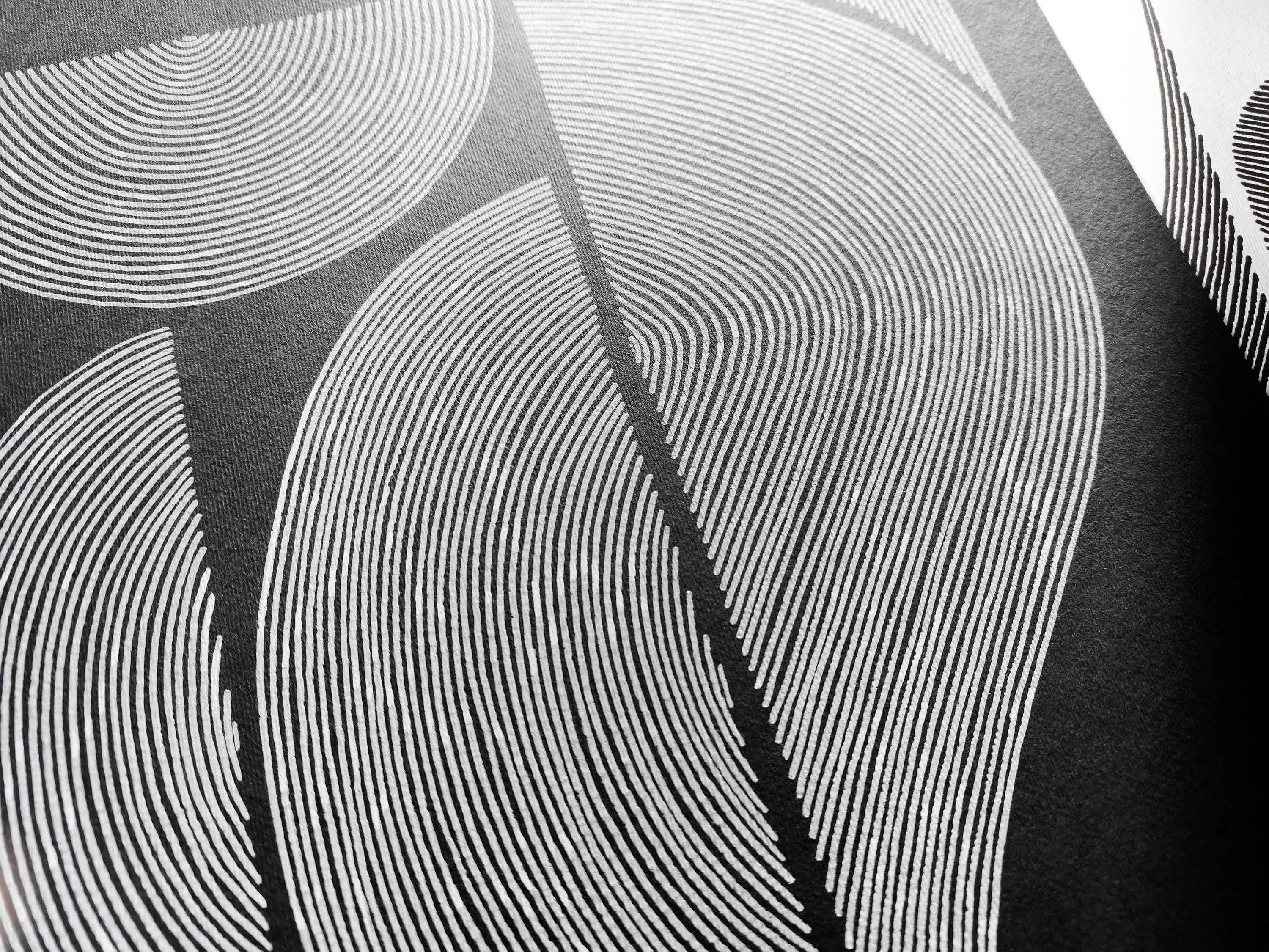 №11 Black and white geometric abstract line shapes artwork for New home gift UNFRAMED