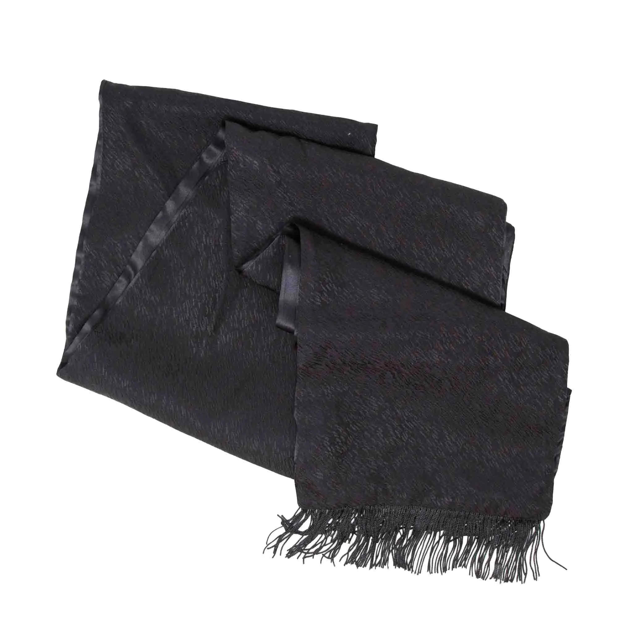 Black Tuxedo Silk Scarf