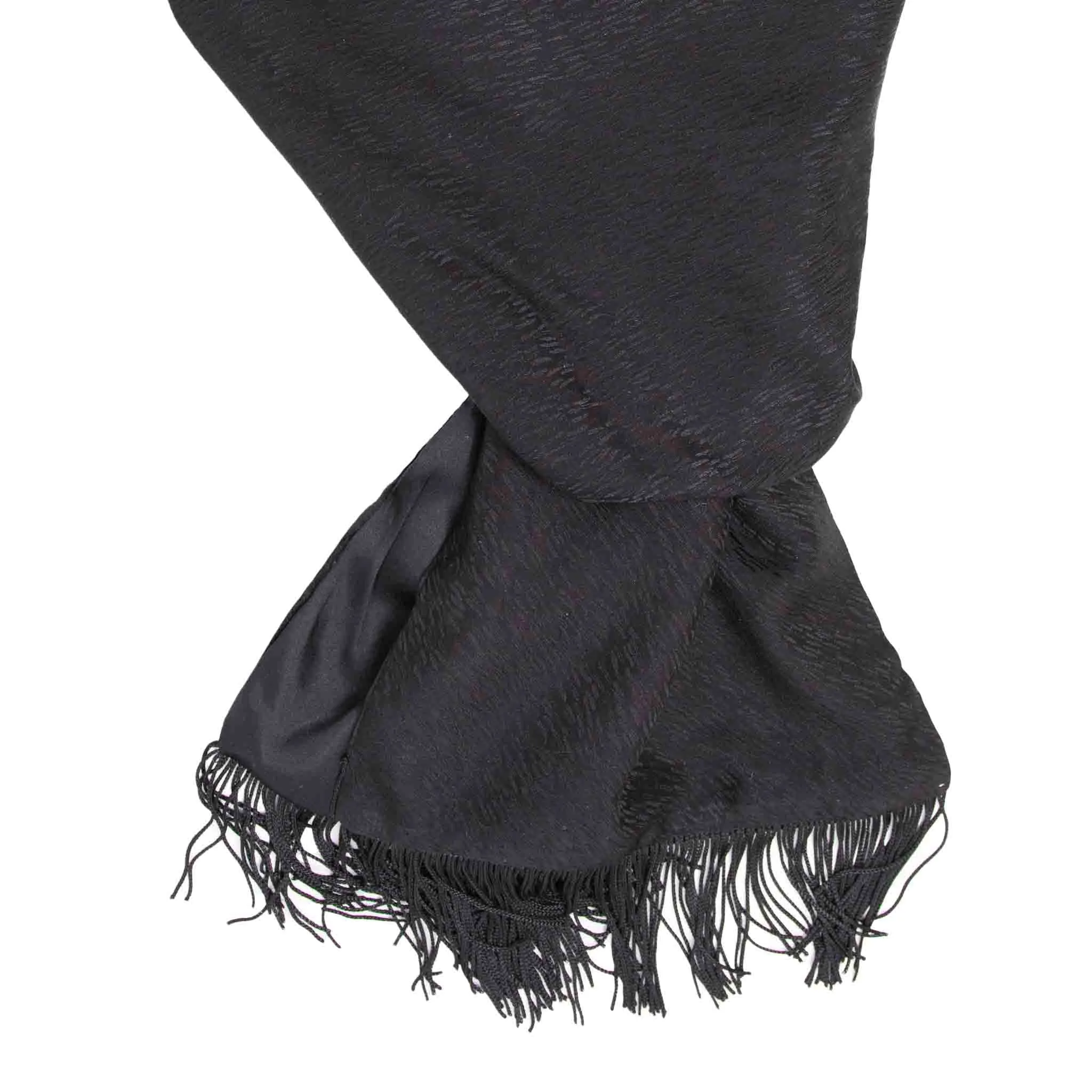 Black Tuxedo Silk Scarf