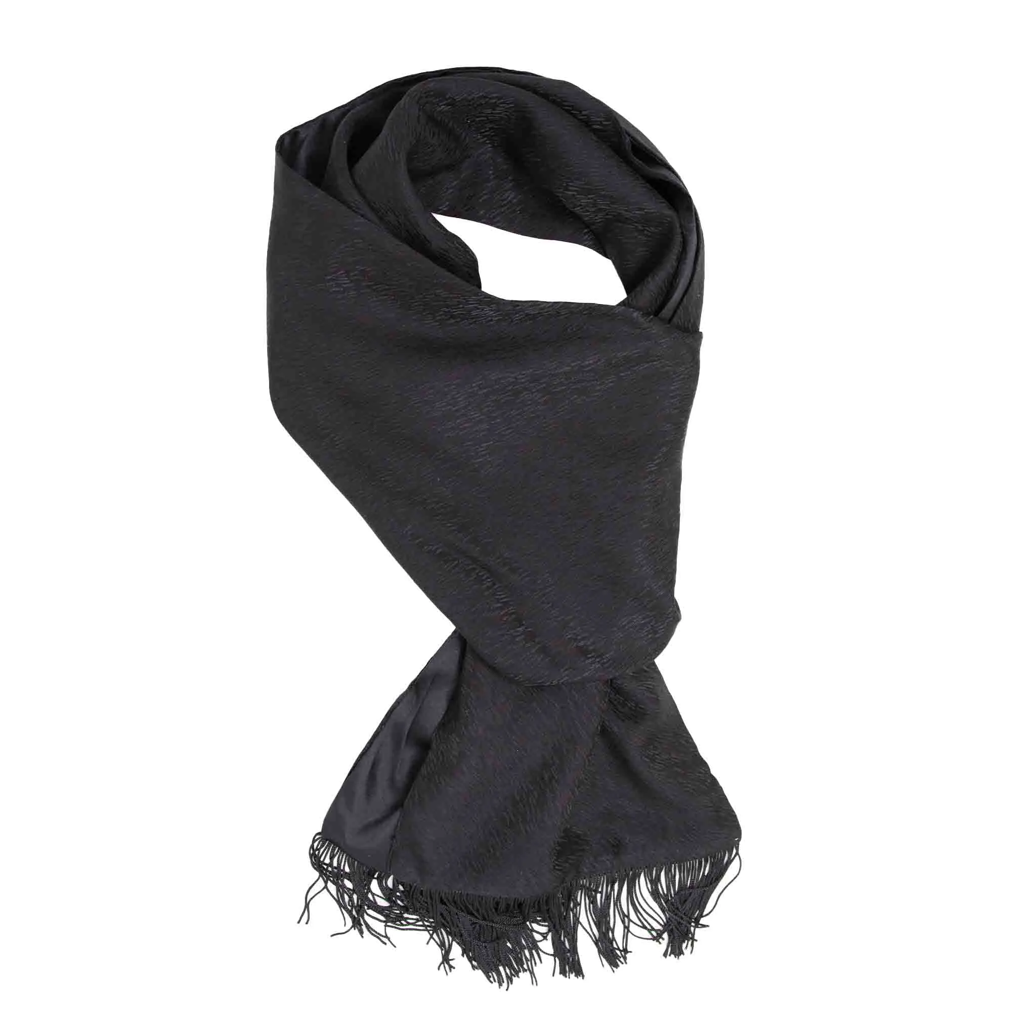 Black Tuxedo Silk Scarf
