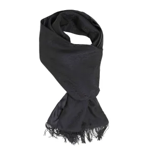 Black Tuxedo Silk Scarf
