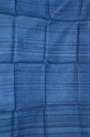Blue Bhagalpur Tussar Ghicha Silk Dupatta