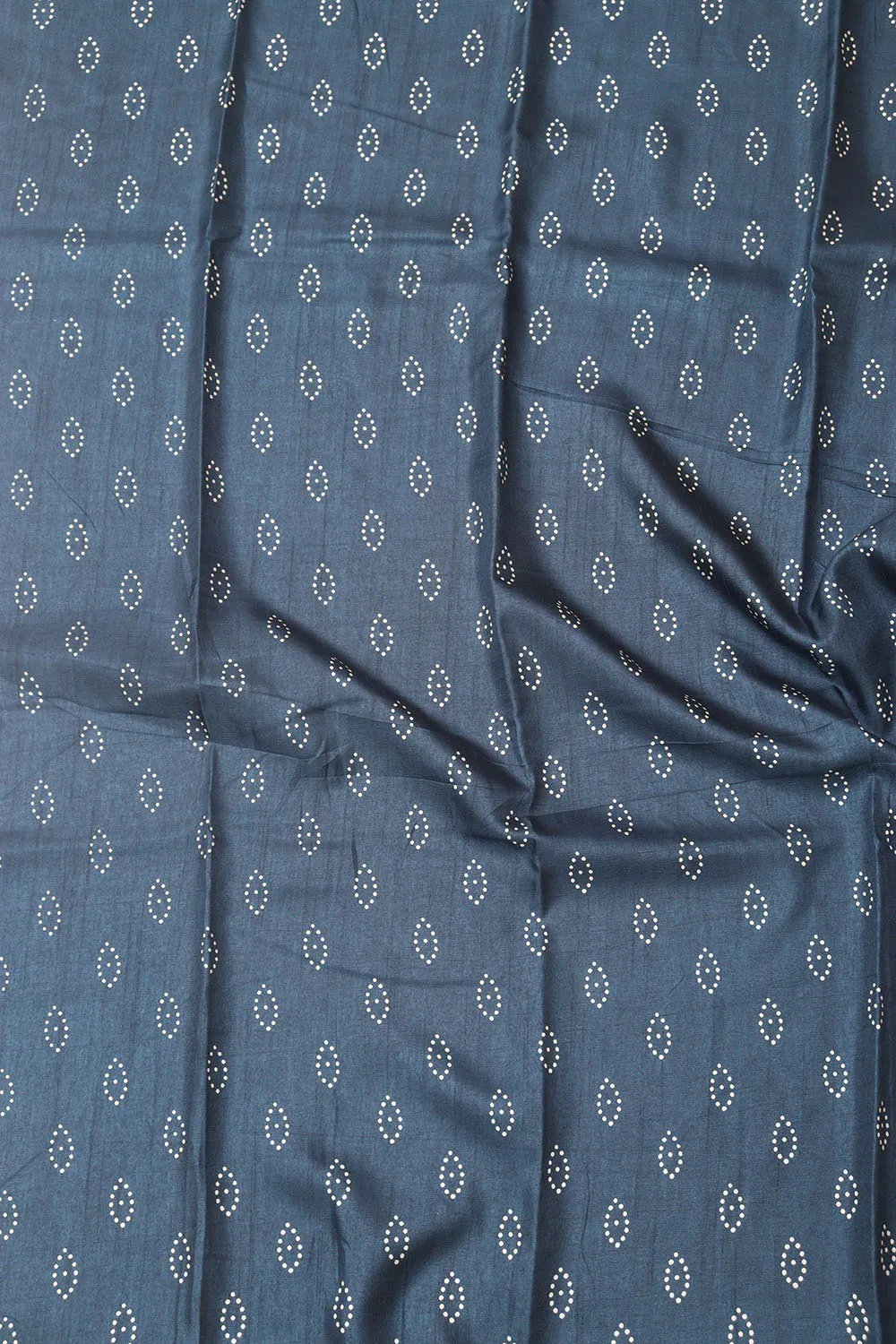 Blue Digital Printed Bandhani Design Silk Saree