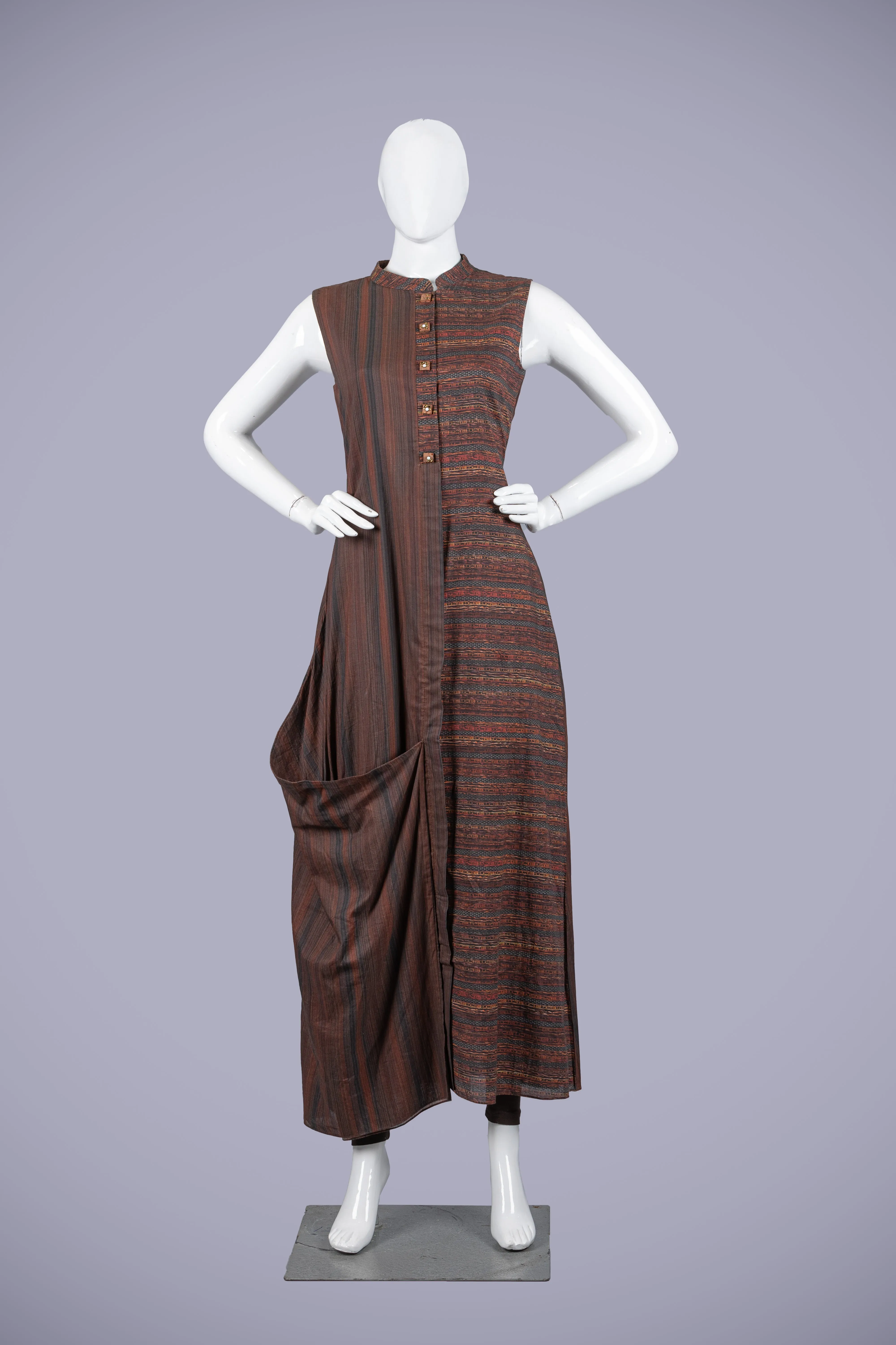 Brown Silk Kurti Top for Timeless Appeal