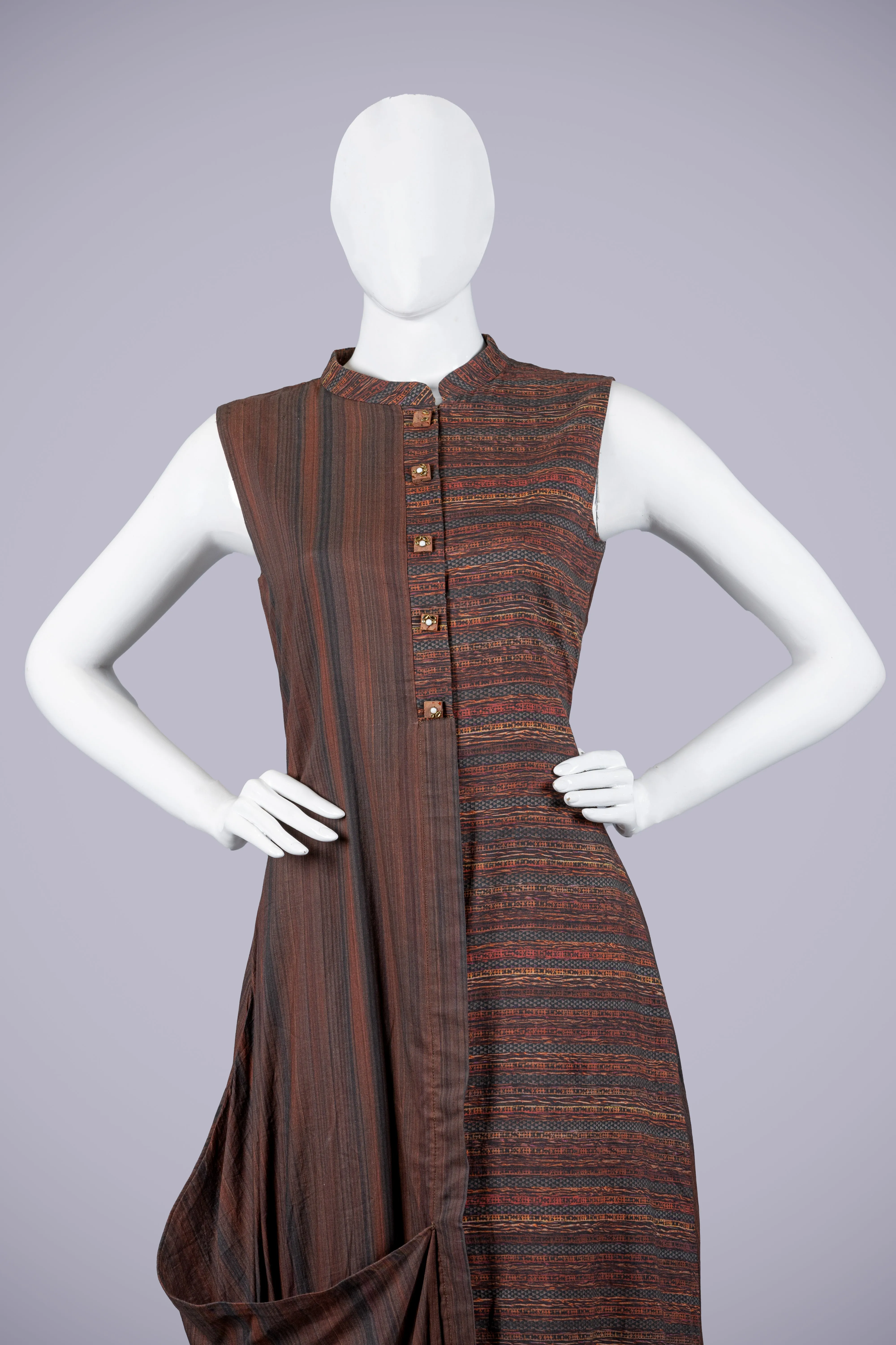 Brown Silk Kurti Top for Timeless Appeal