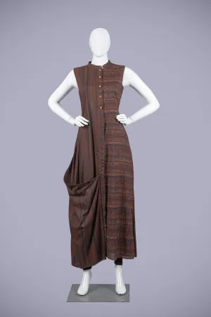 Brown Silk Kurti Top for Timeless Appeal