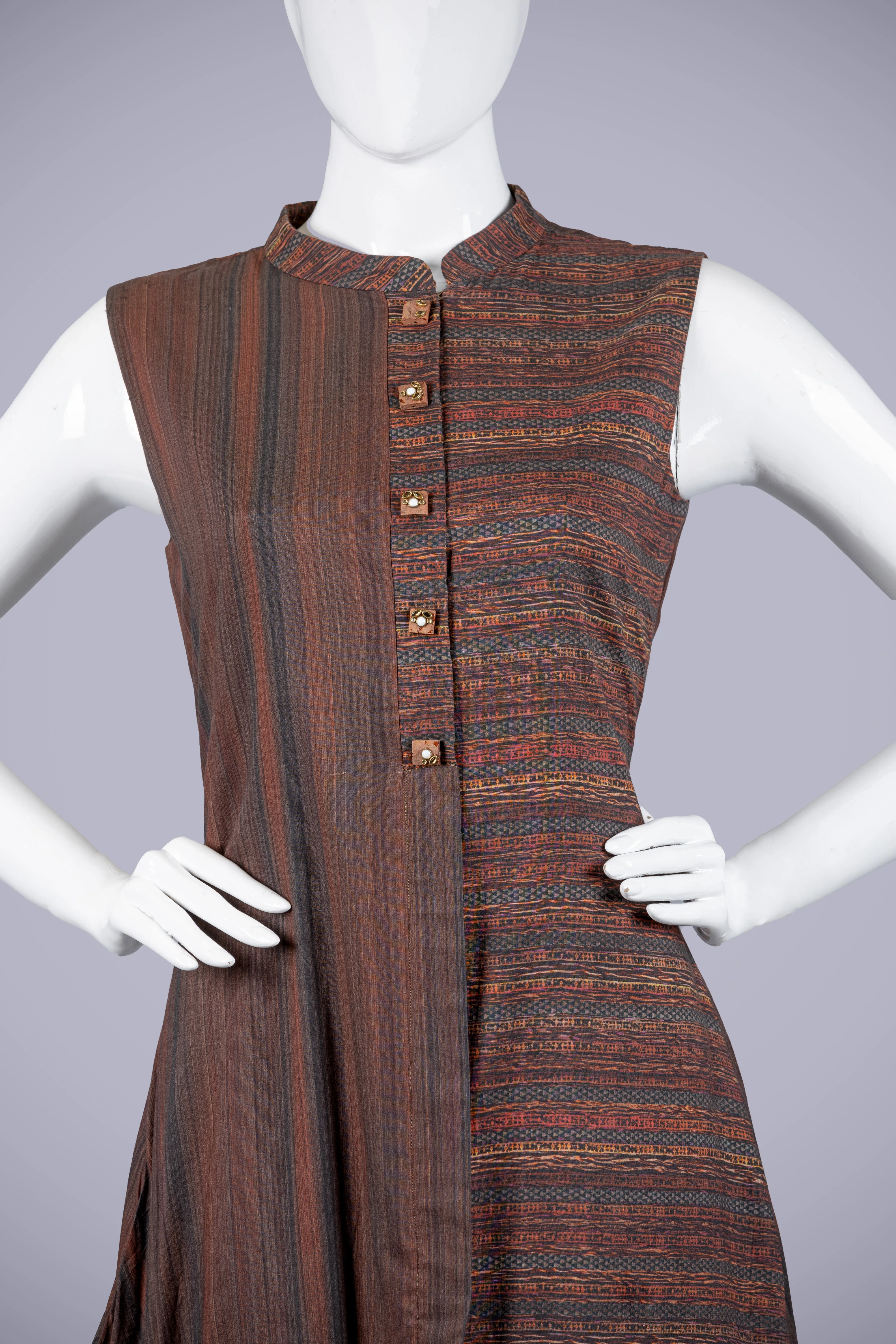 Brown Silk Kurti Top for Timeless Appeal