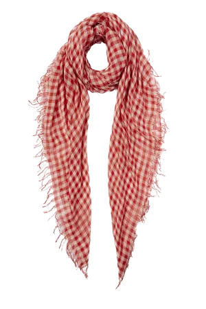 Cashmere and Silk Scarf in Valiant Poppy