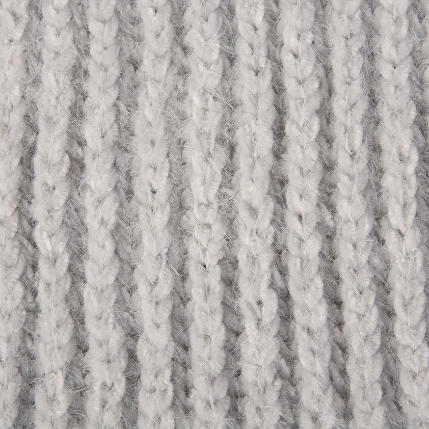 Chenille Knit Scarf - Gray