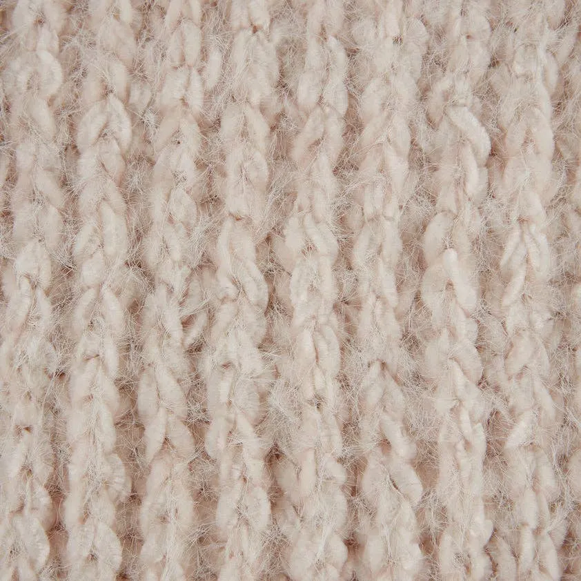 Chenille Knit Scarf - Pink