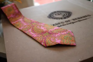 Chic Banarasi Silk Neck Tie in Pink