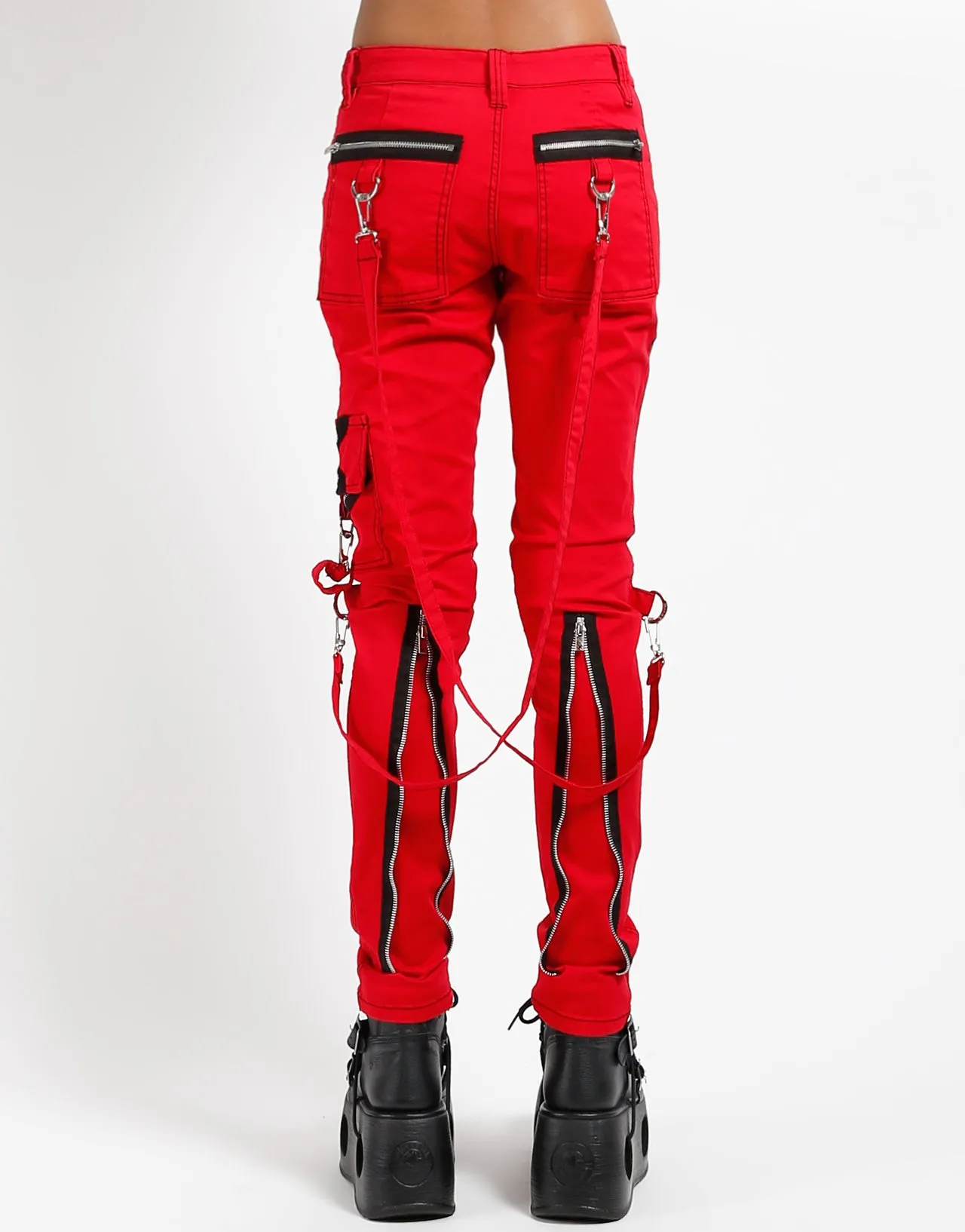 CLASSIC SLIM LEG BONDAGE PANT RED