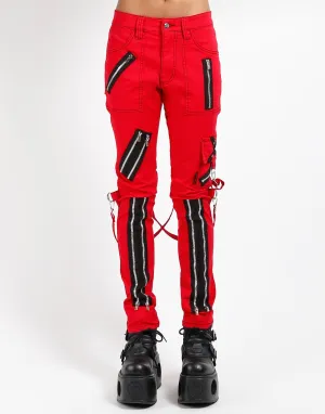 CLASSIC SLIM LEG BONDAGE PANT RED