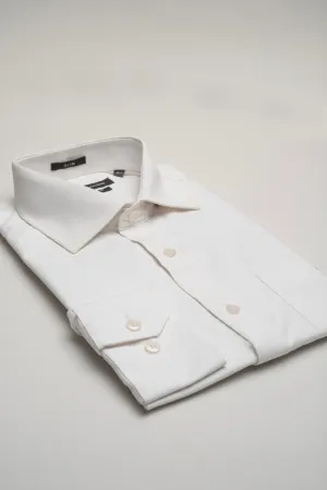 Crocodile Plain Slim Fit-White