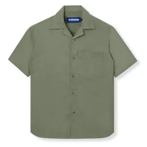Day to day Linen Camp Collar - Olive Day to day Linen Camp Collar - Olive