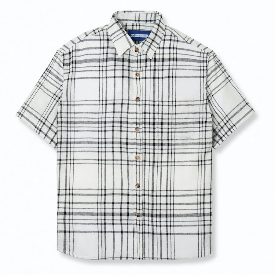 Day to Day Linen Short Sleeve - White Black