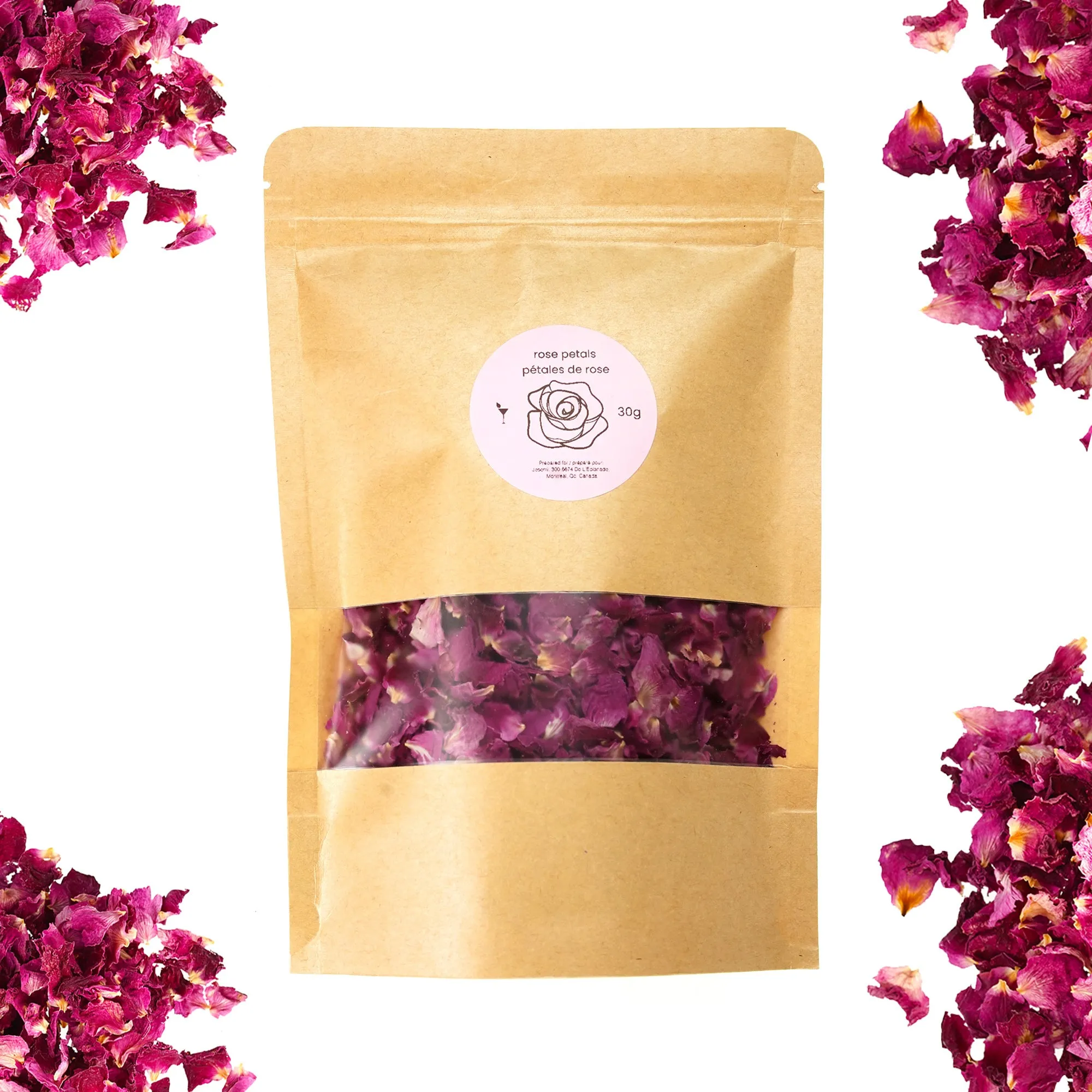 Dried Garnish - Rose Petals 30gr
