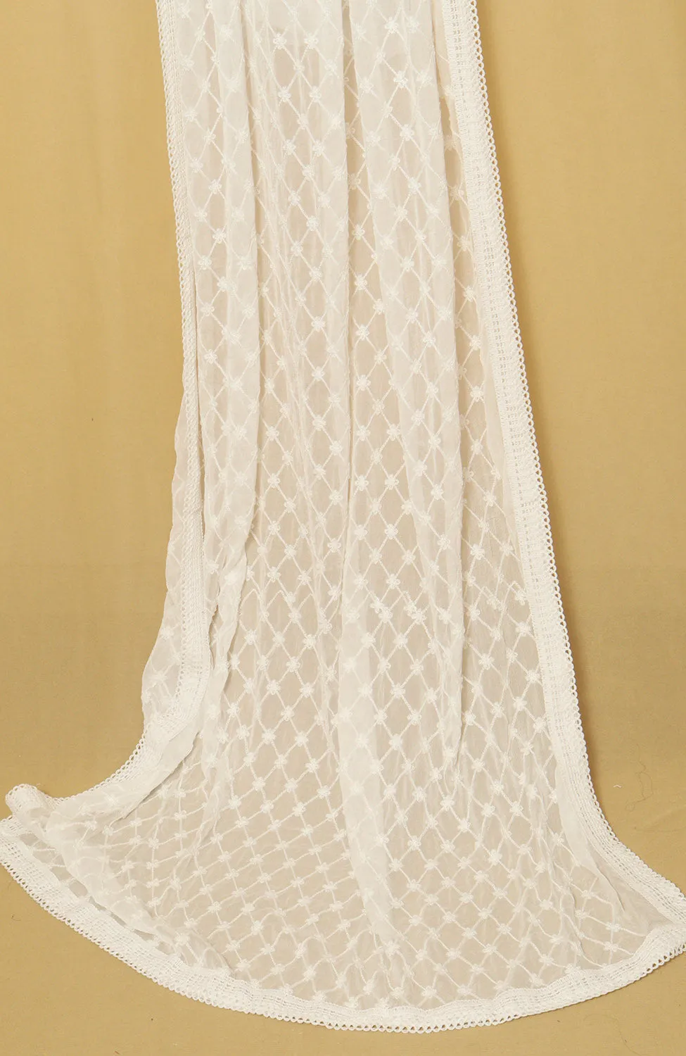 Dyeable Georgette Dupatta: Trendy Embroidery for Fashionistas