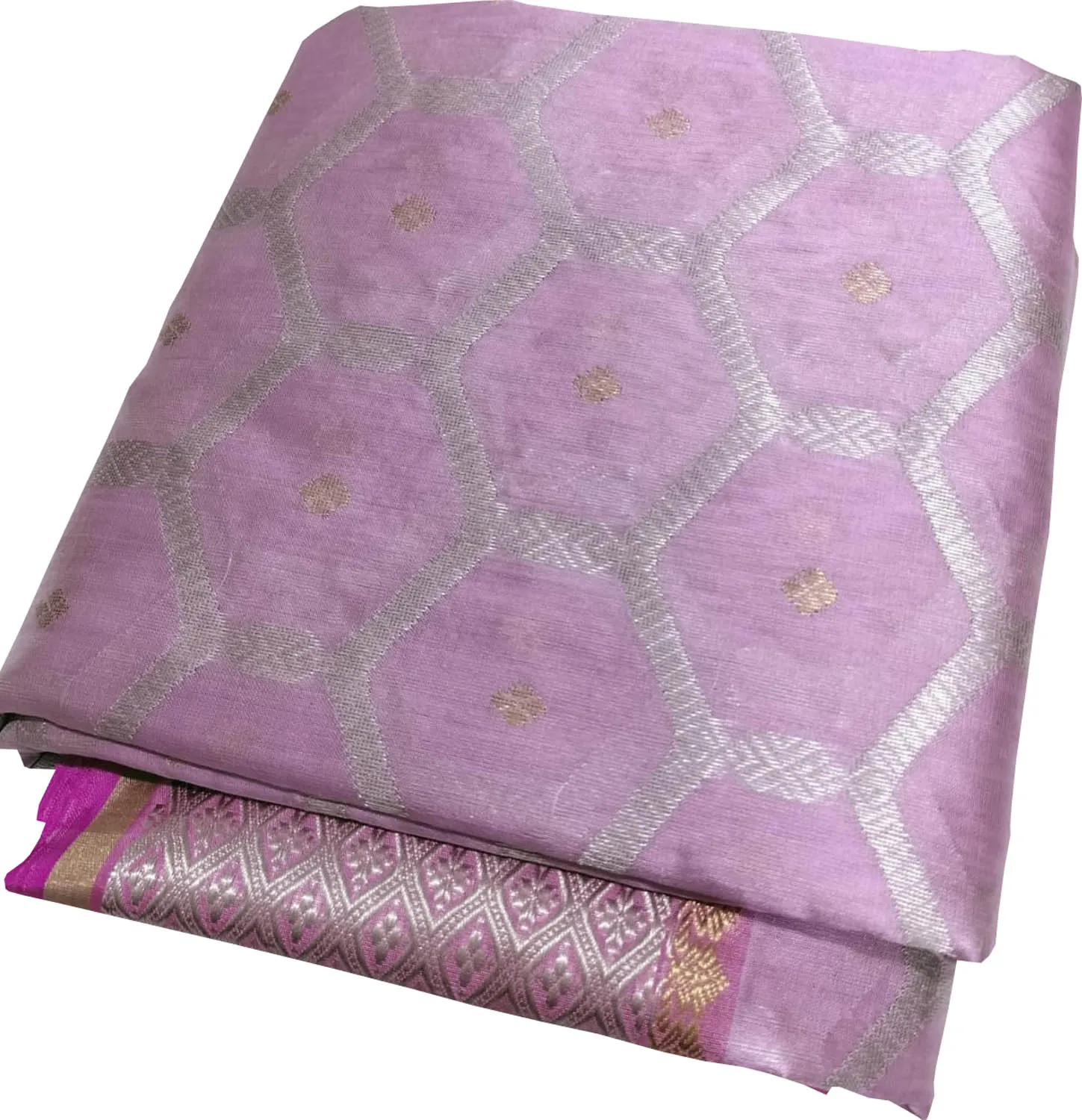 Elegant Pink Chanderi Handloom Pure Silk Saree: A Timeless Classic
