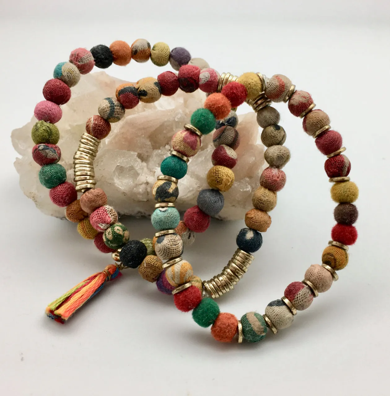 Fair Trade Recycled Kantha Bead Bracelets