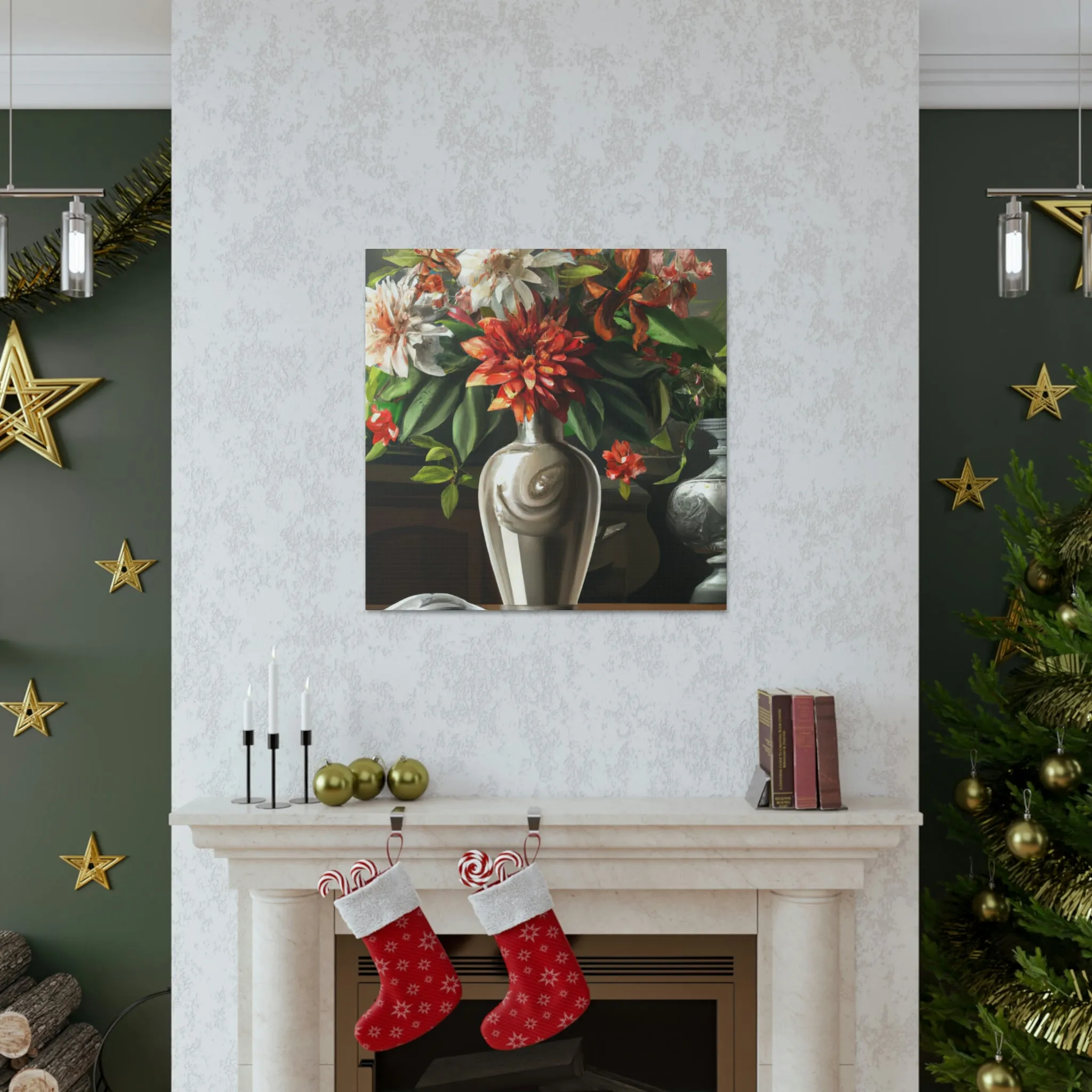 Floral Soiree Scene - Canvas