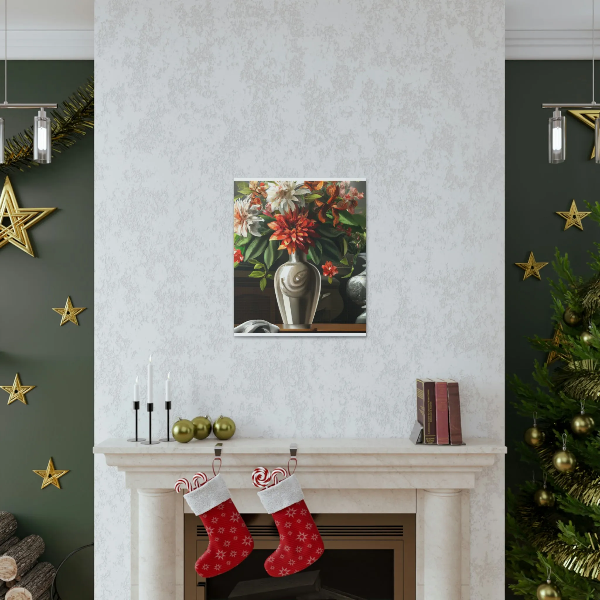 Floral Soiree Scene - Canvas