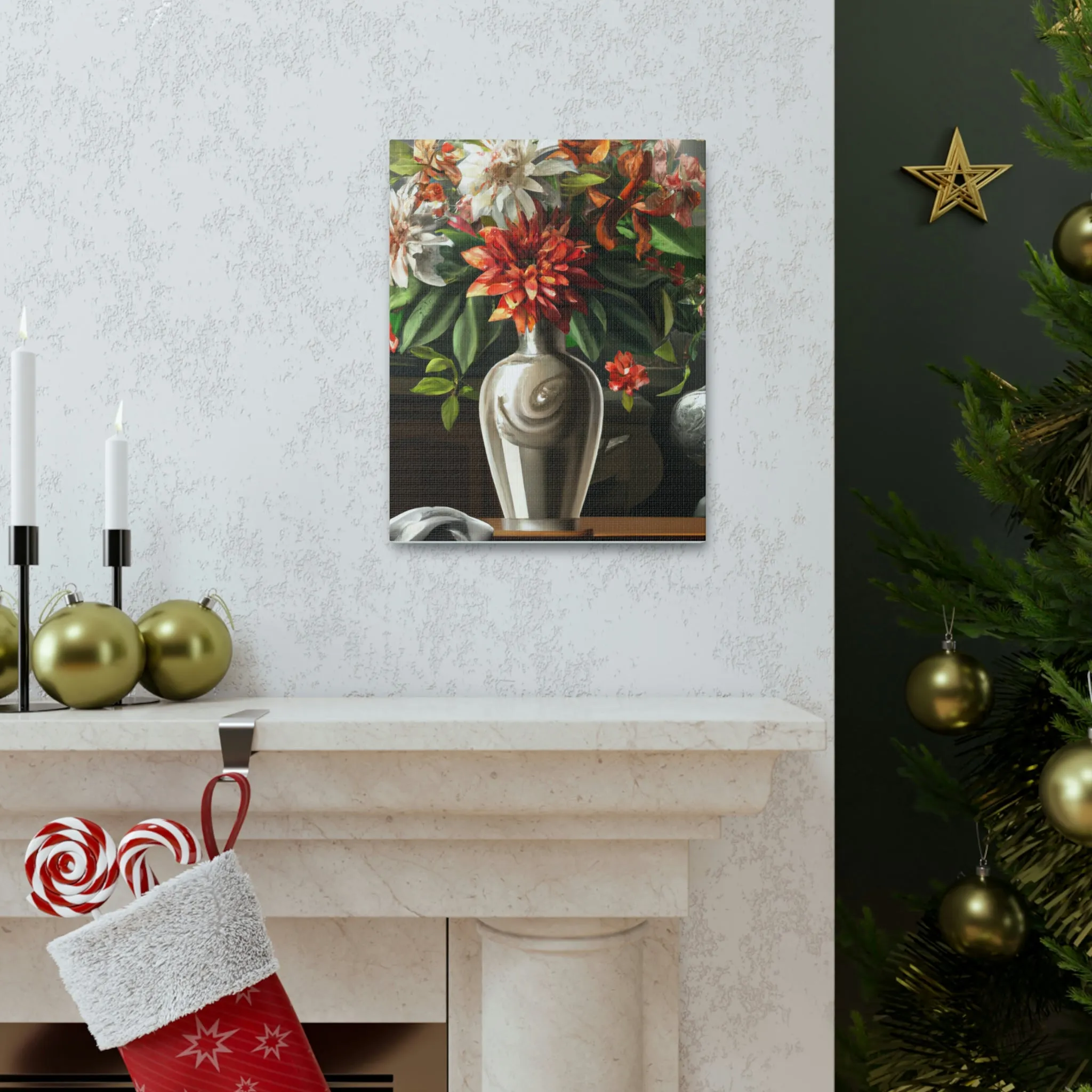 Floral Soiree Scene - Canvas