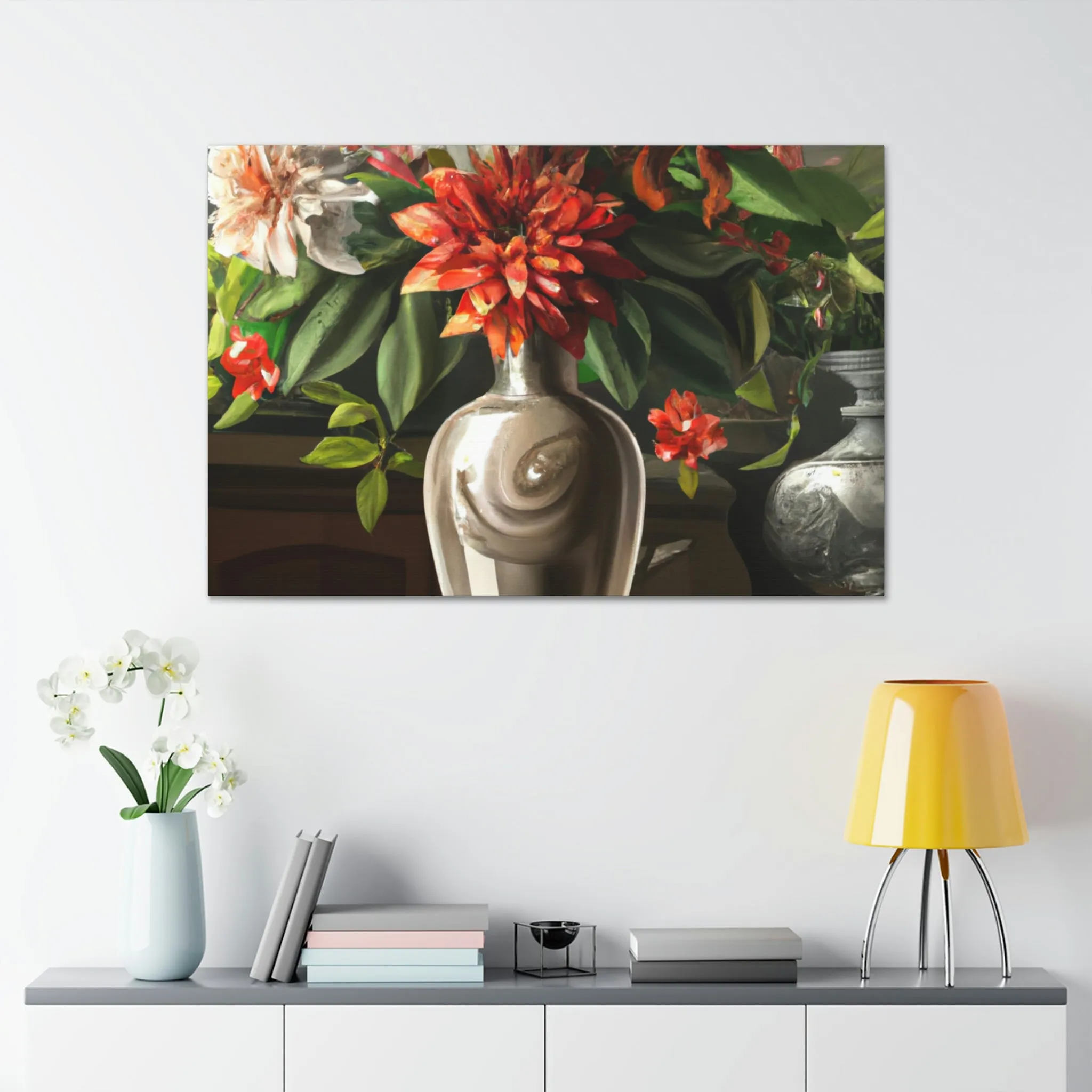 Floral Soiree Scene - Canvas