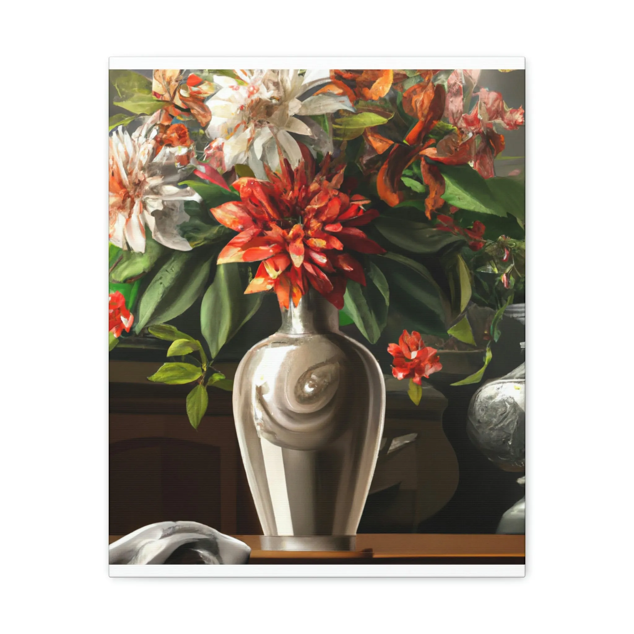 Floral Soiree Scene - Canvas
