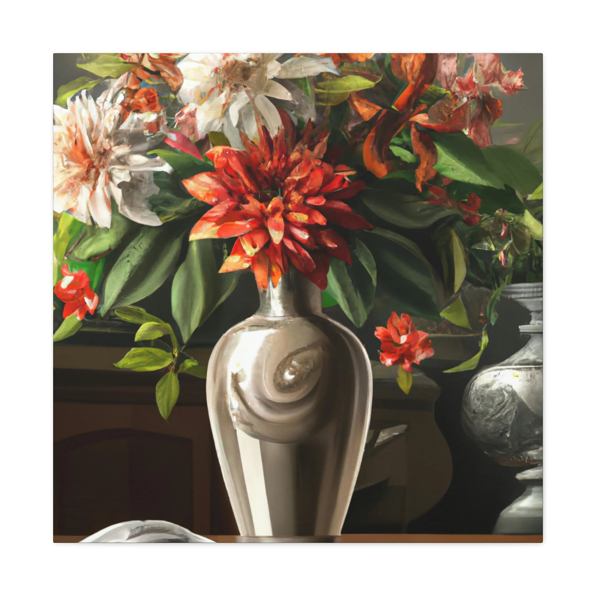 Floral Soiree Scene - Canvas