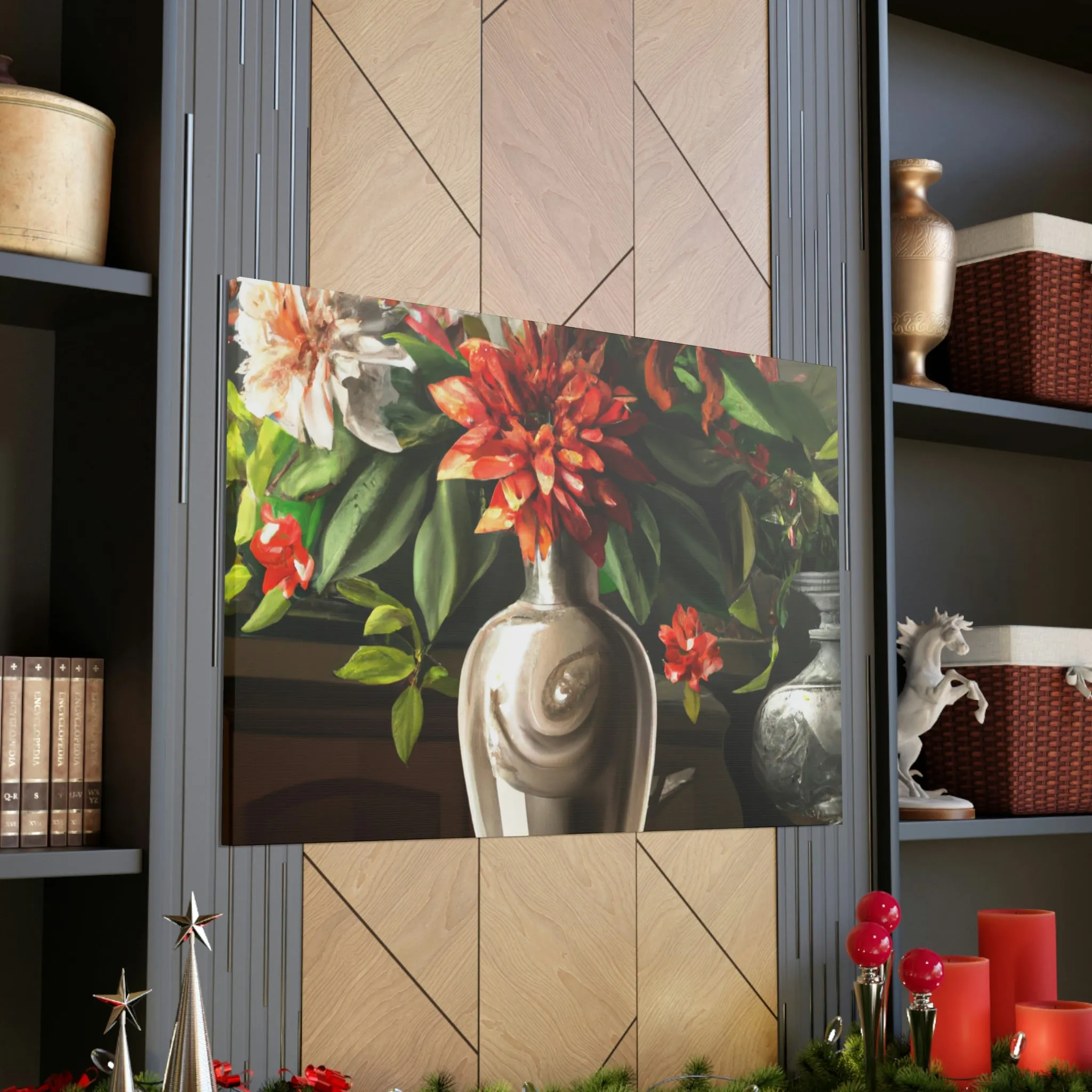 Floral Soiree Scene - Canvas