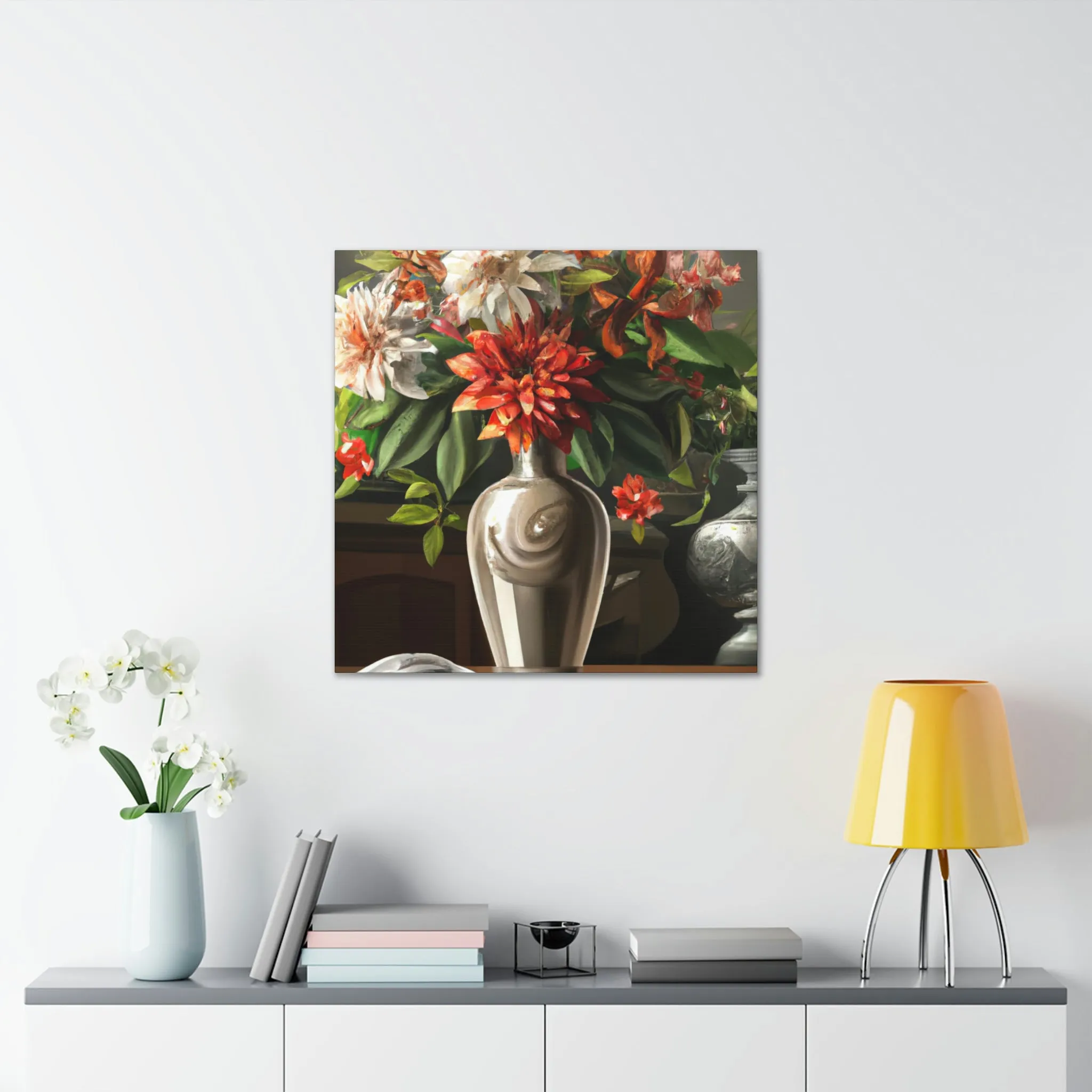 Floral Soiree Scene - Canvas