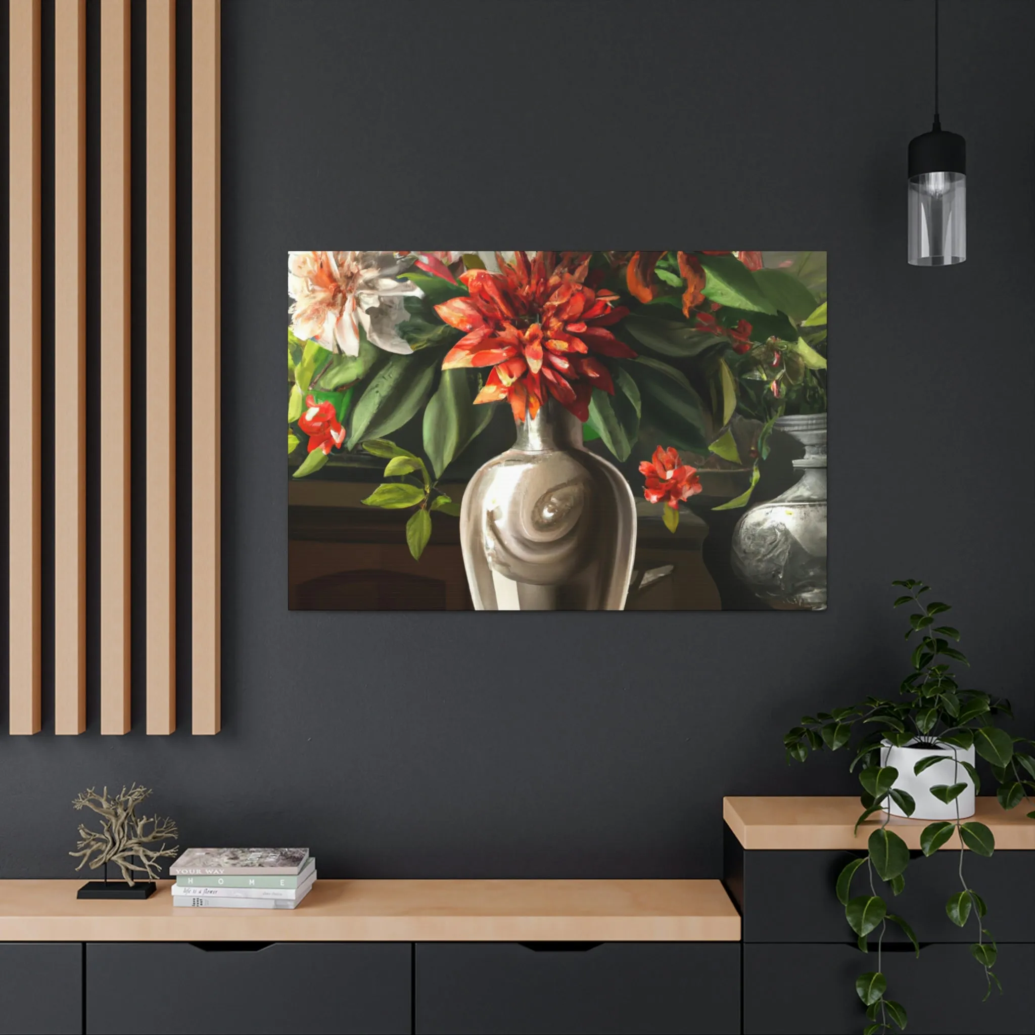 Floral Soiree Scene - Canvas