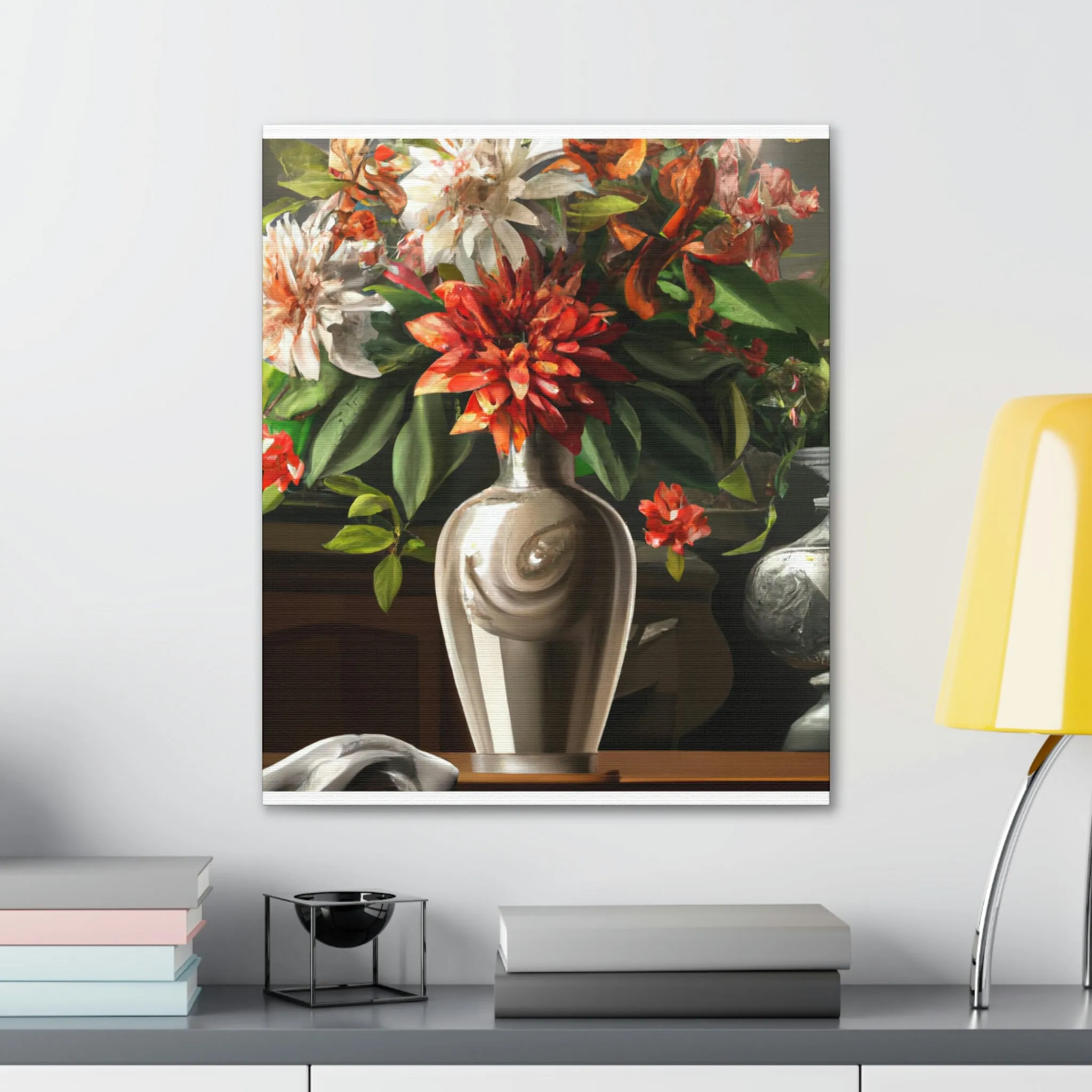 Floral Soiree Scene - Canvas
