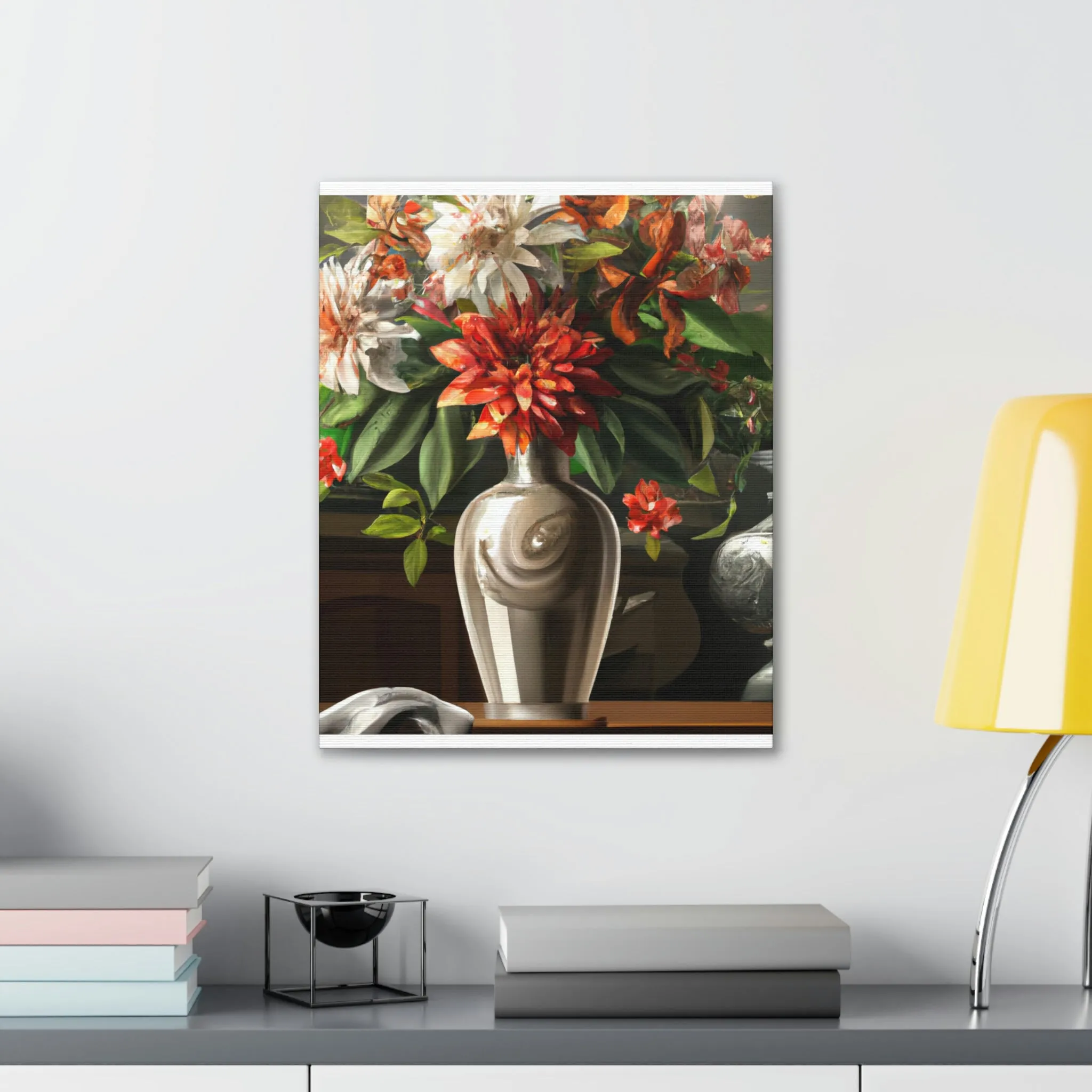 Floral Soiree Scene - Canvas
