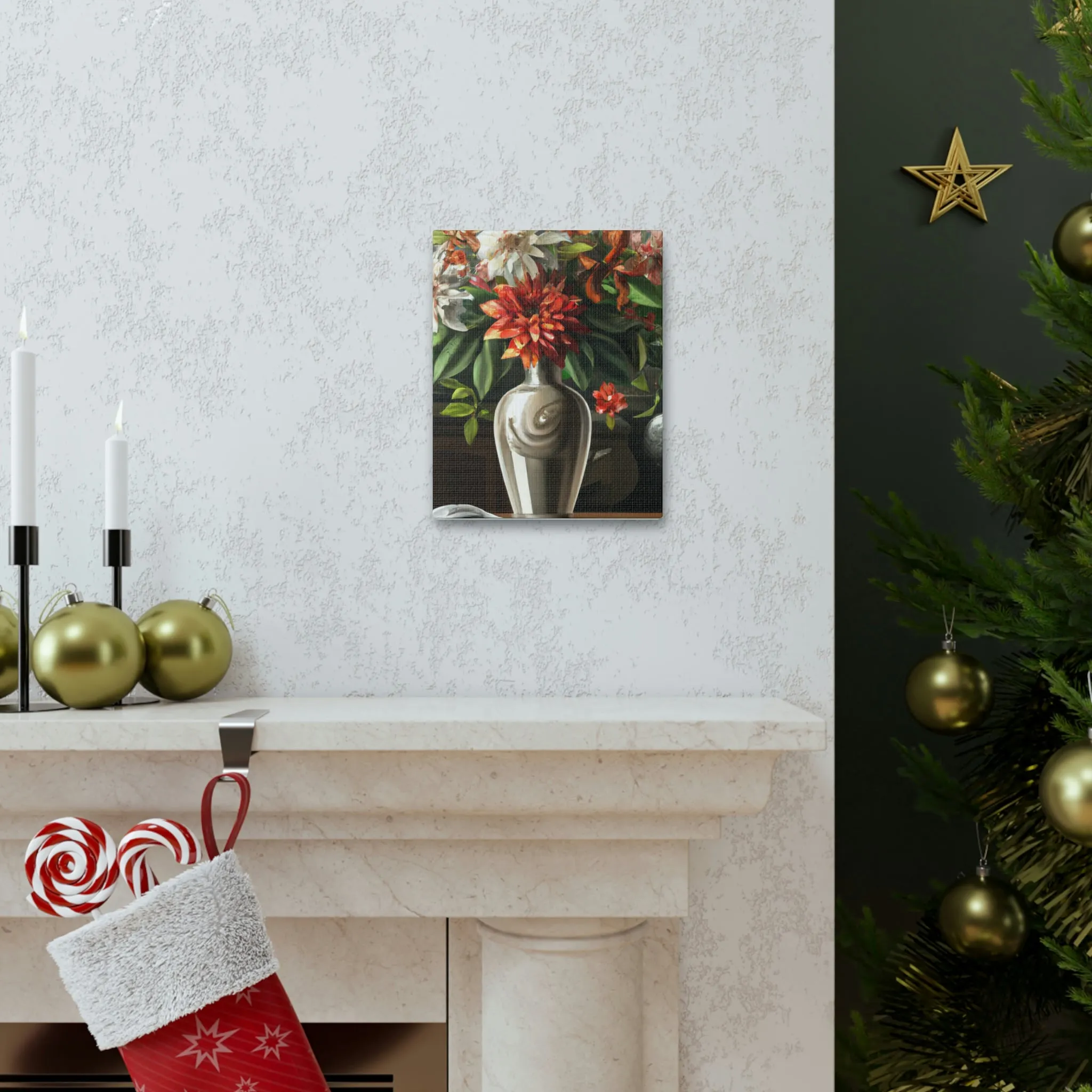 Floral Soiree Scene - Canvas