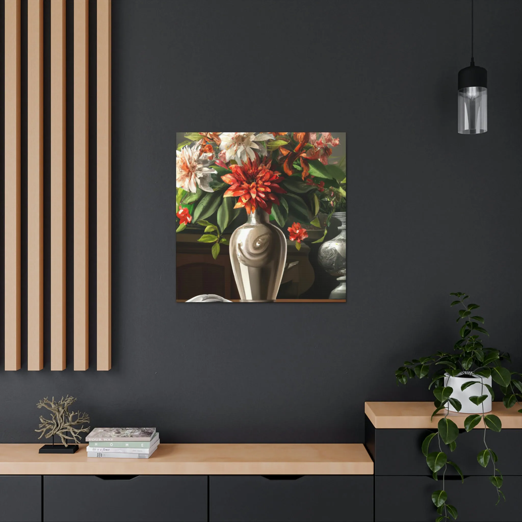 Floral Soiree Scene - Canvas