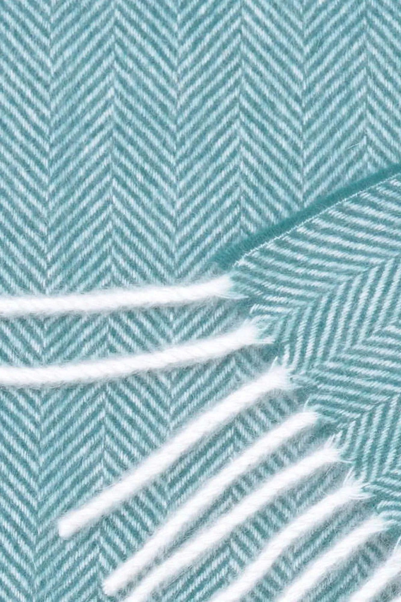 Forest Green Herringbone Cashmere Scarf