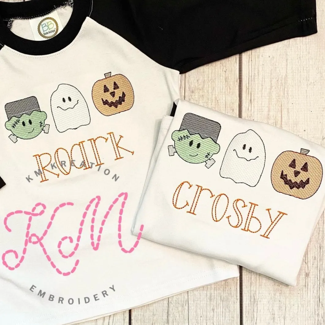 Halloween Boy Sketch Trio *Design Only*