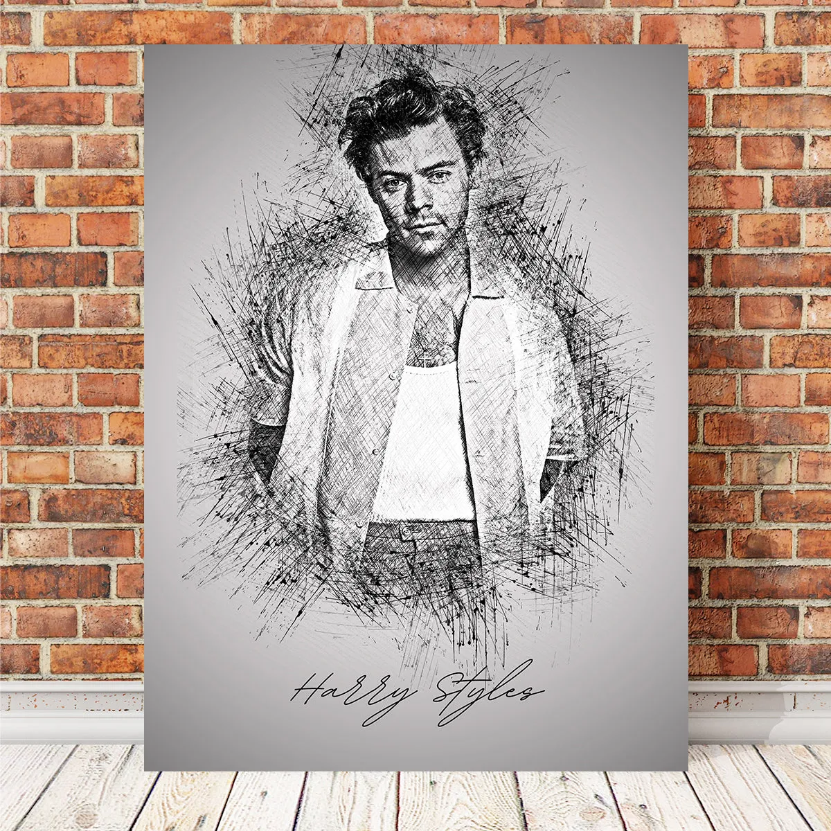 Harry Styles Sketch Wall Art