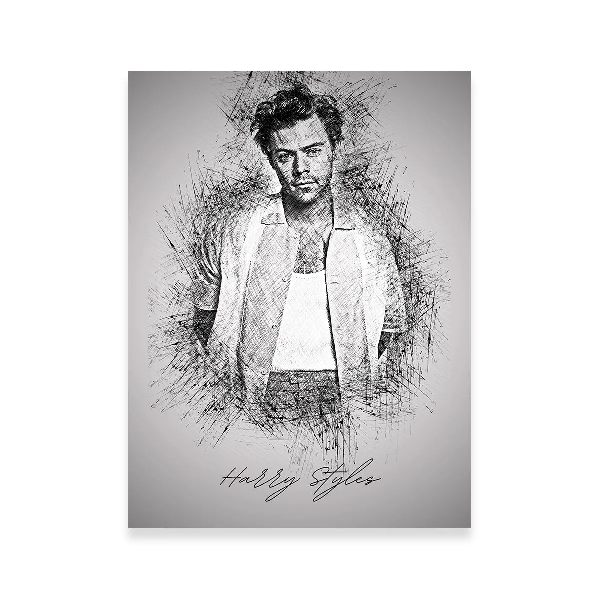 Harry Styles Sketch Wall Art