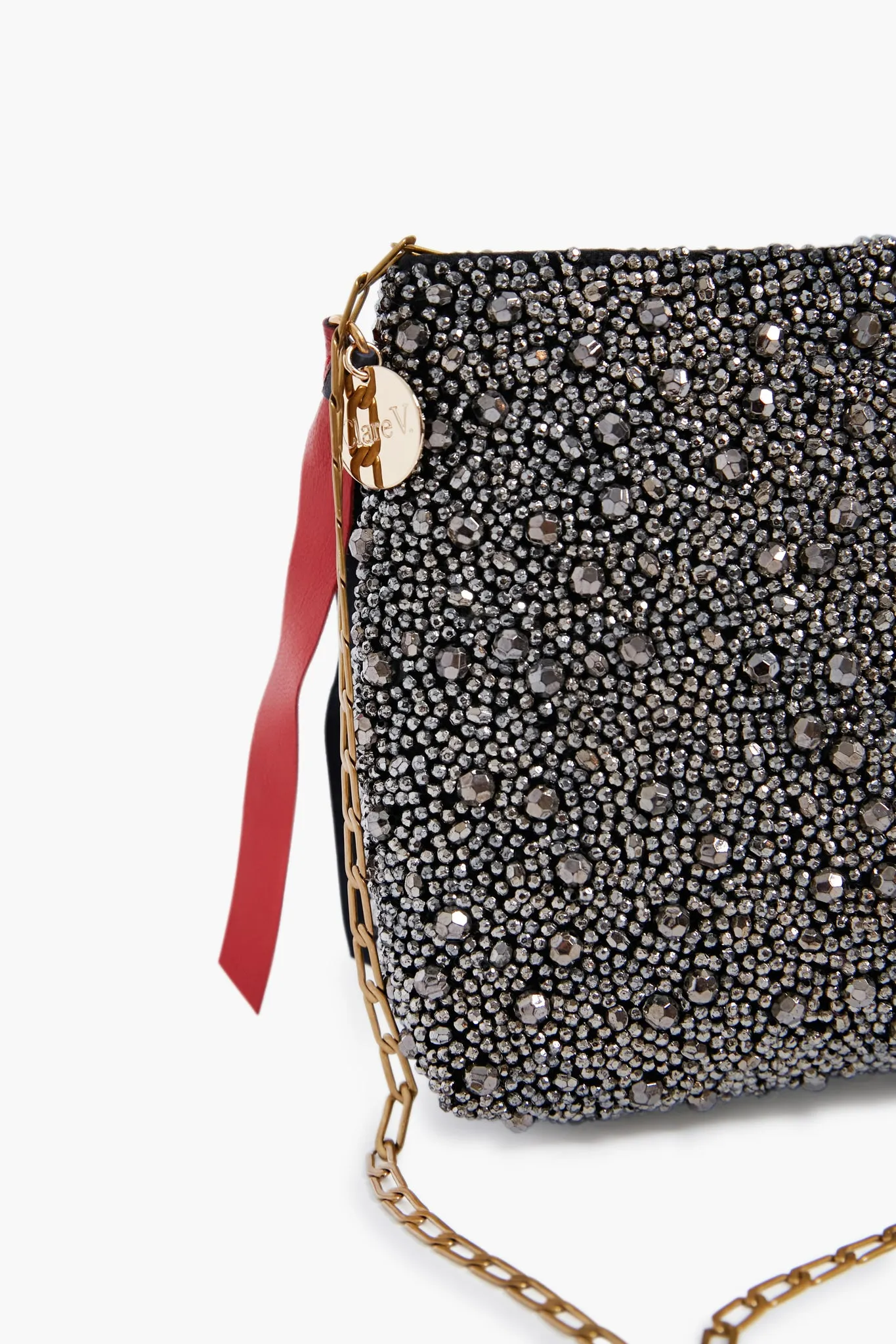 Hematite Beaded Estelle Bag