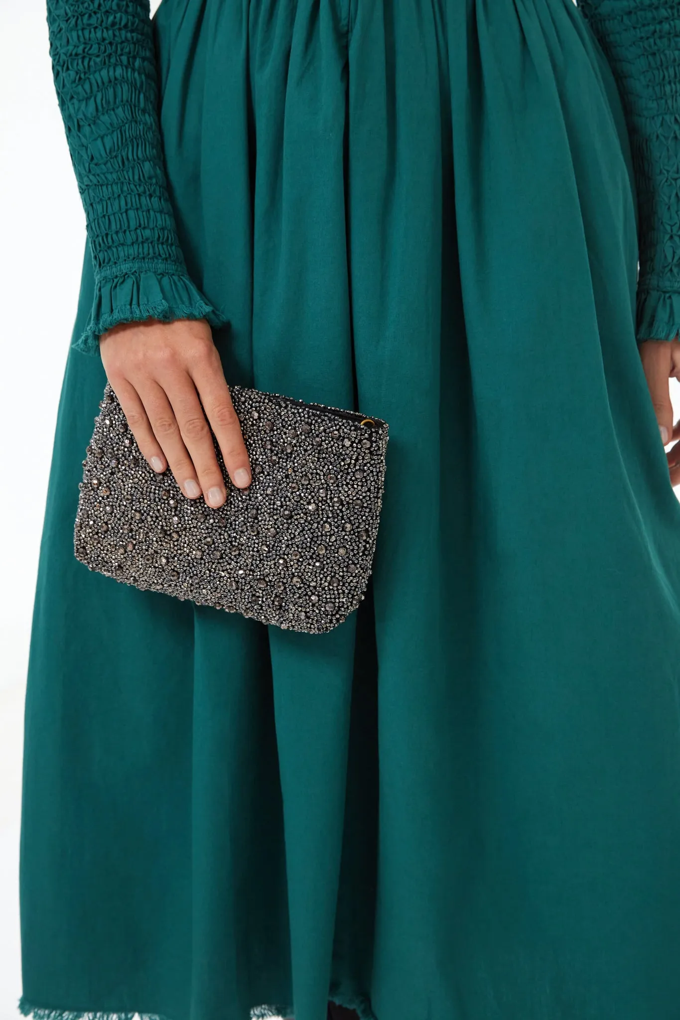 Hematite Beaded Estelle Bag