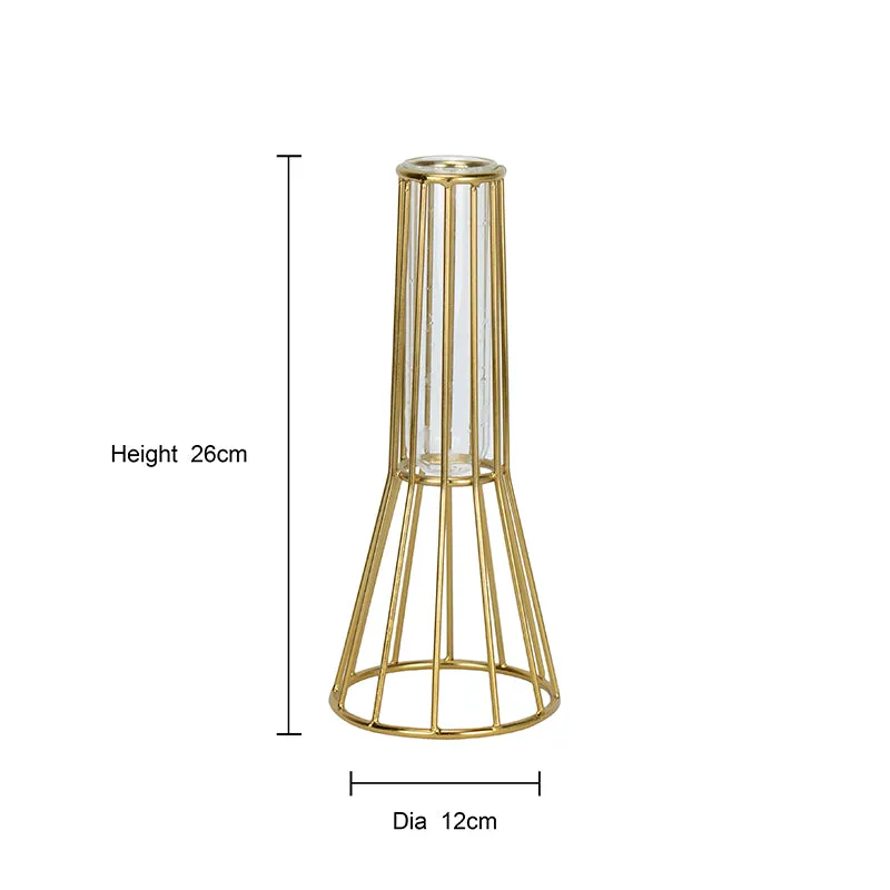 Iara Test Tube Planter - Gold