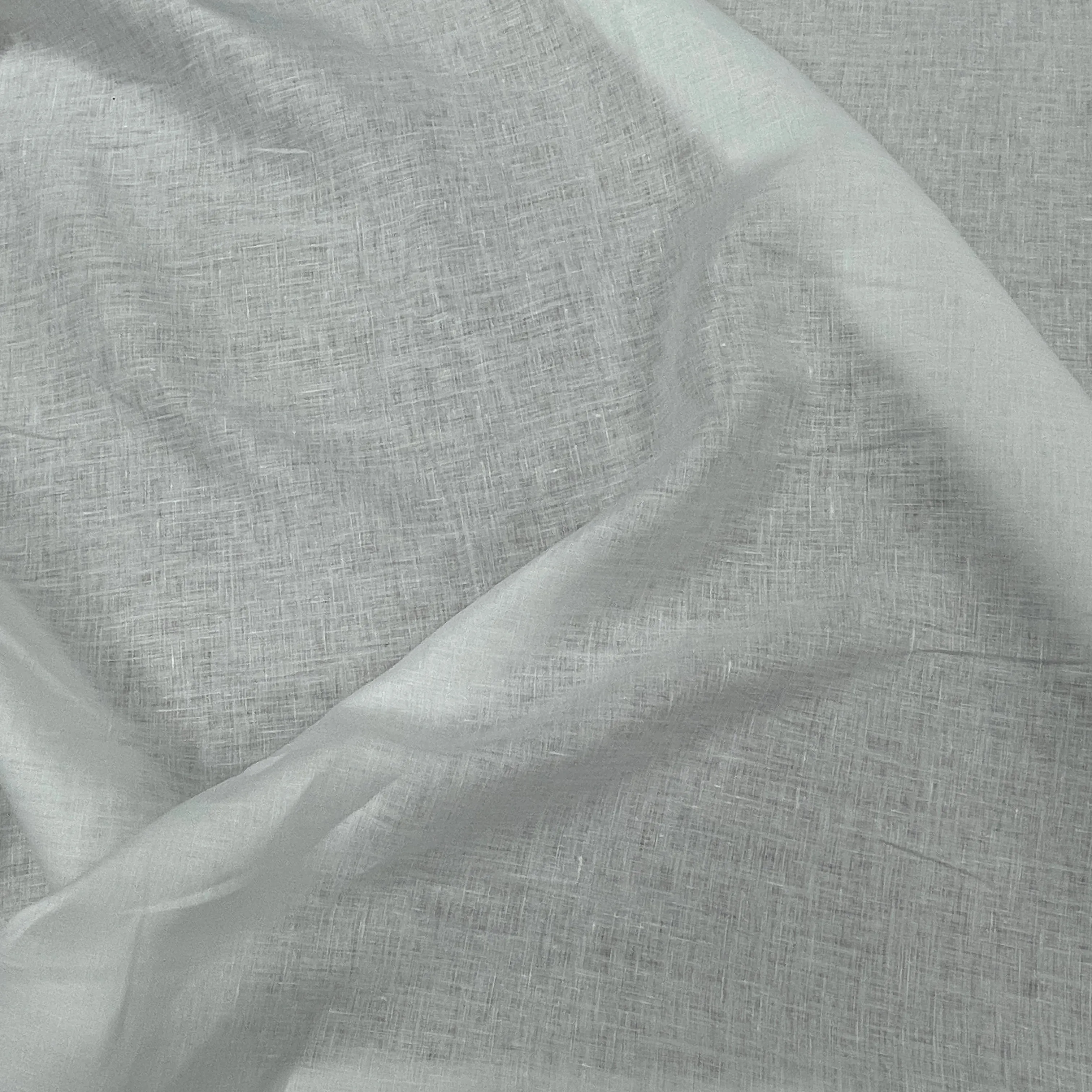 Italino White Plain Linen Fabric