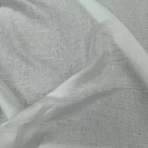 Italino White Plain Linen Fabric