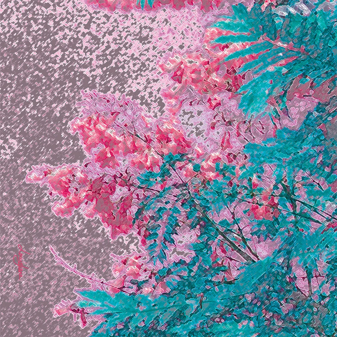 Jacaranda - Long Silk Scarf