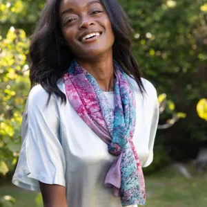 Jacaranda - Long Silk Scarf