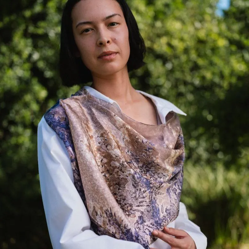 Jacaranda - Long Silk Scarf