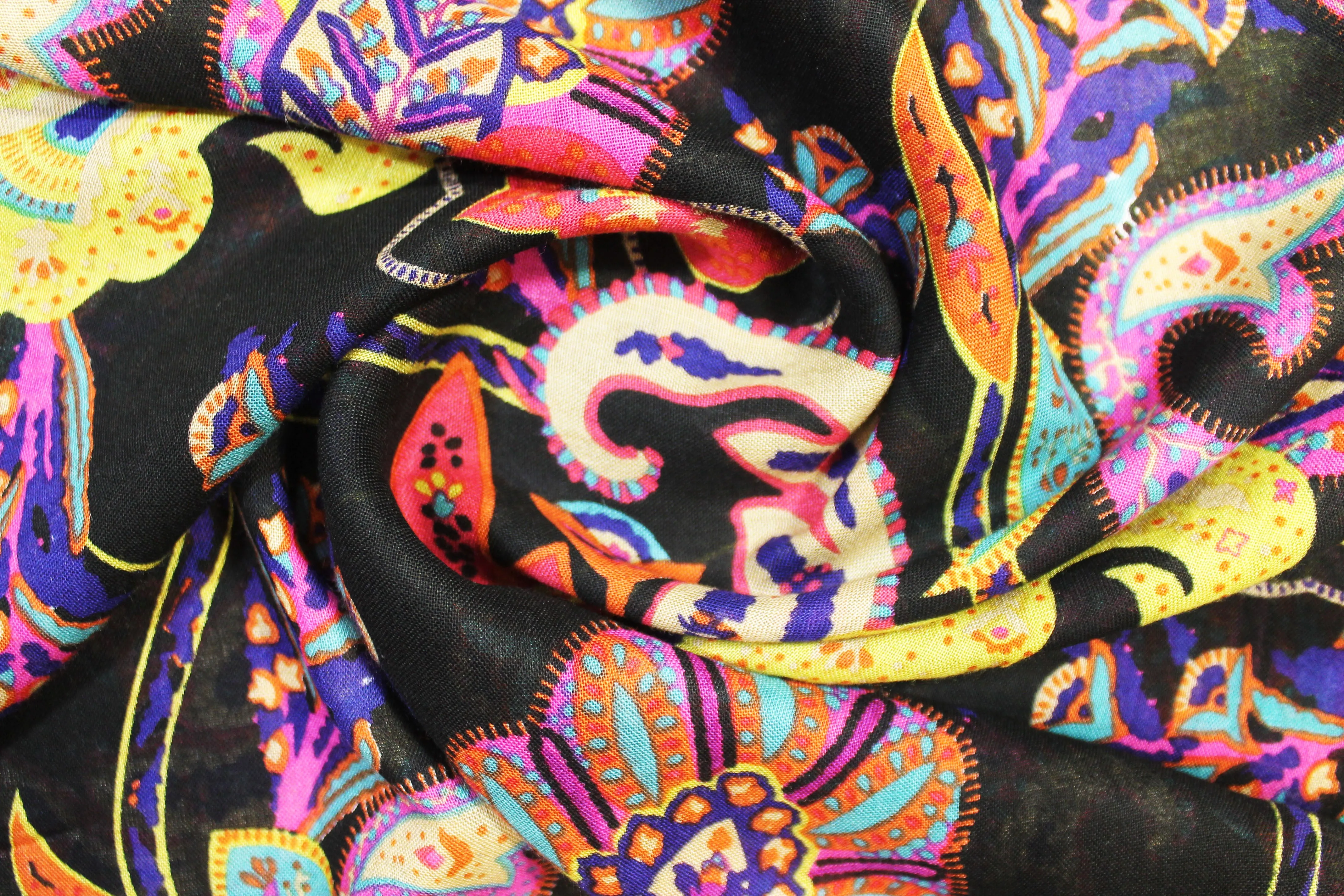 Modern Multi Color Print Scarf